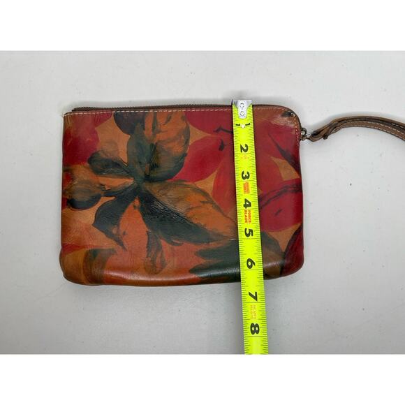 Patricia Nash Cassini Wristlet Veg Tan Leather Floral - Picture 8 of 13